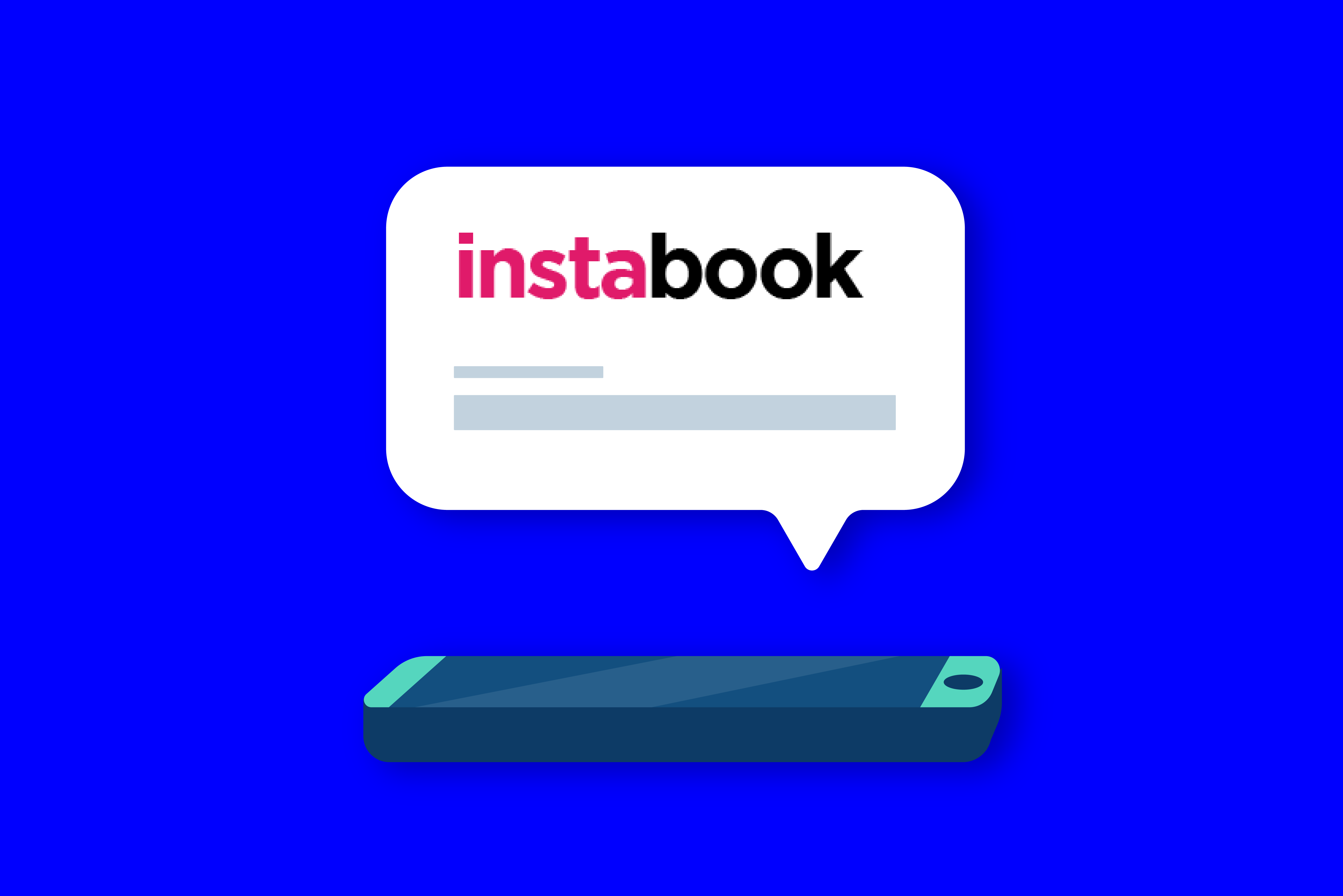 instabook message pop out illustration