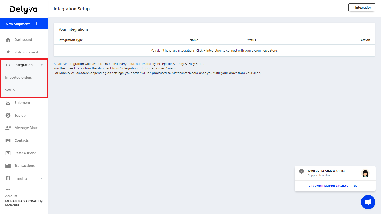 Delyva Integration with Shopify Delyva Integration with Shopify