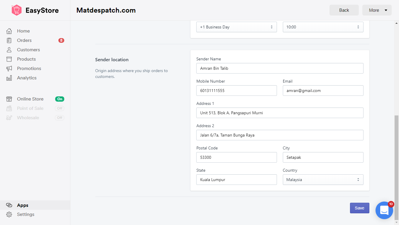 Delyva Integration with Shopify