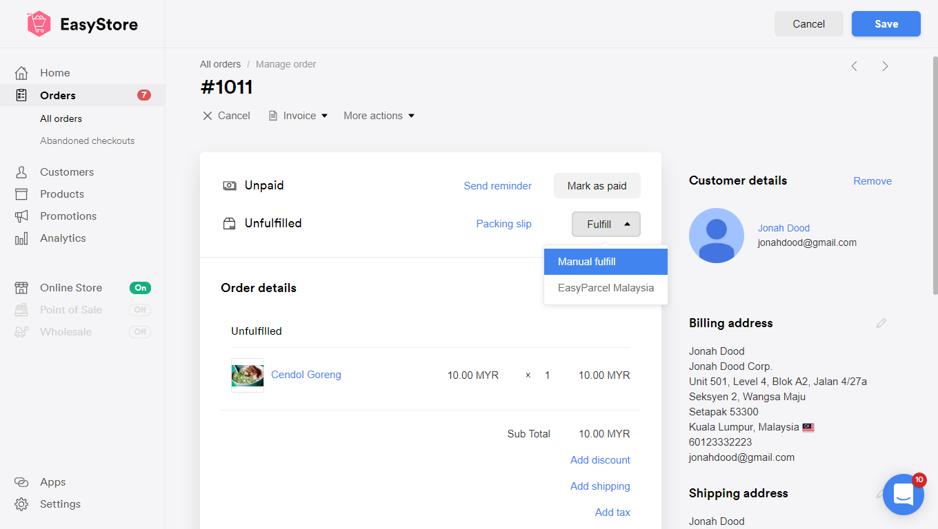 Delyva Integration with Shopify