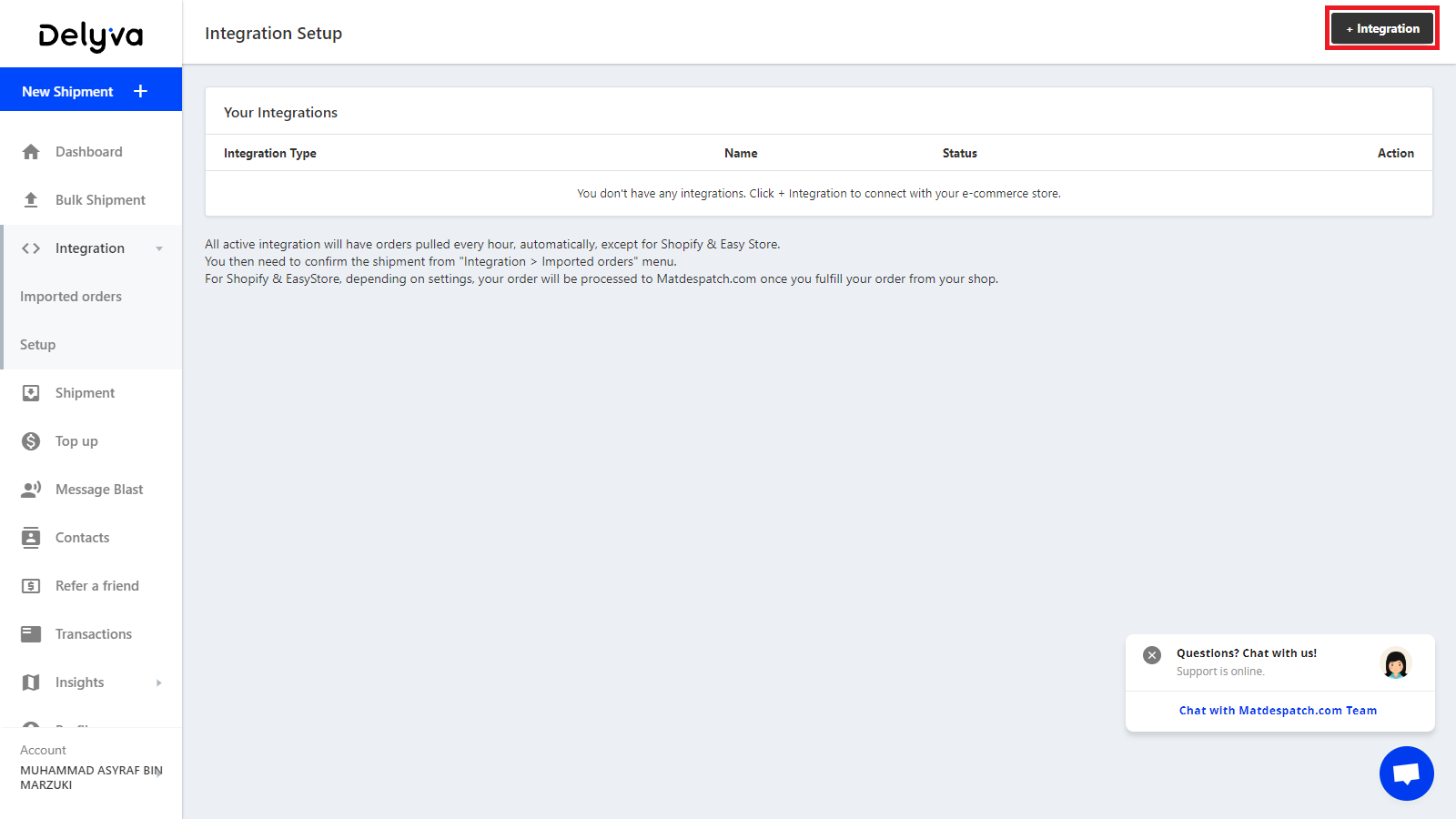 Delyva Integration with Shopify Delyva Integration with Shopify