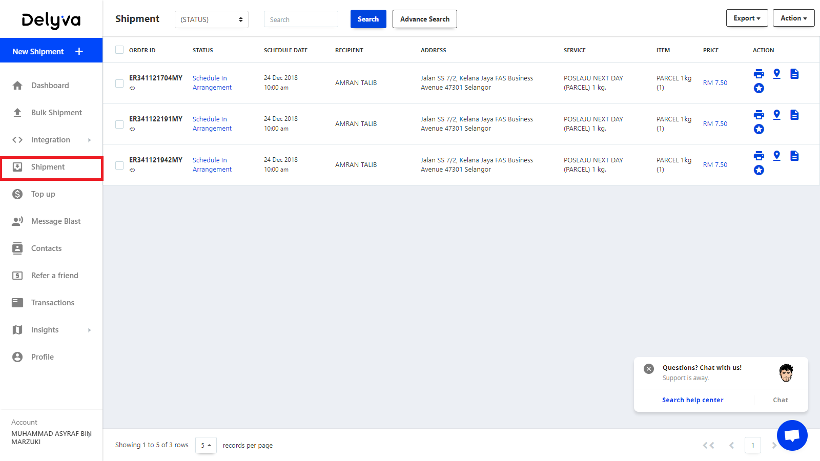 Delyva Integration with Shopify Delyva Integration with Shopify