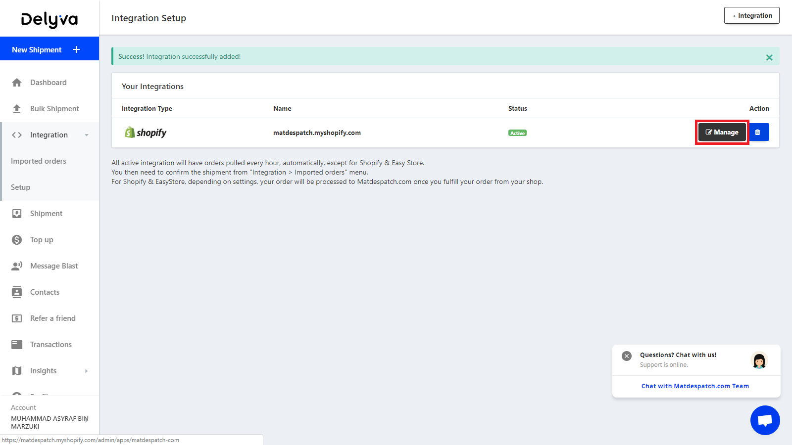 Delyva Integration with Shopify Delyva Integration with Shopify