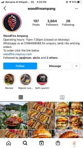 Restaurant Instagram Page