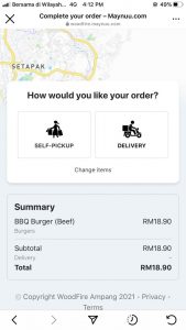 Maynuu - Select self-pick up of food delivery