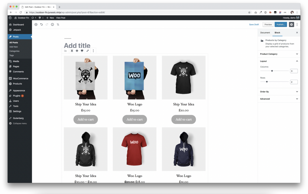 woocommerce website